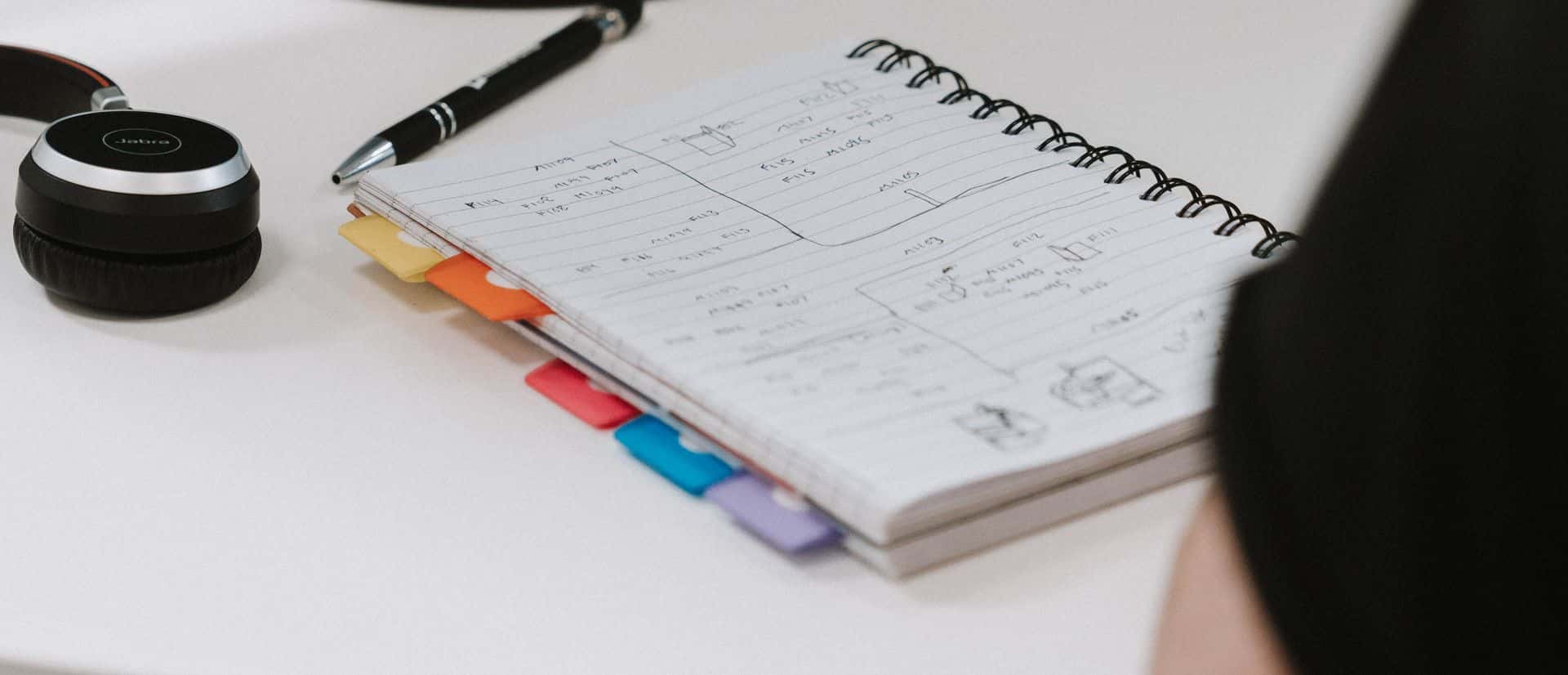 Hand-drawn steel connection sketches and drawing registers in an OD3 engineer's notebook